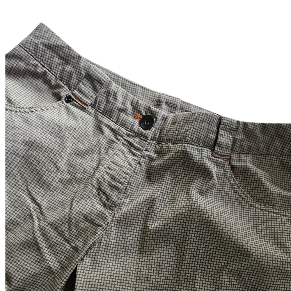 Nike Golf Crop Pants Women Size 8 Khaki Micro Check Grid Check